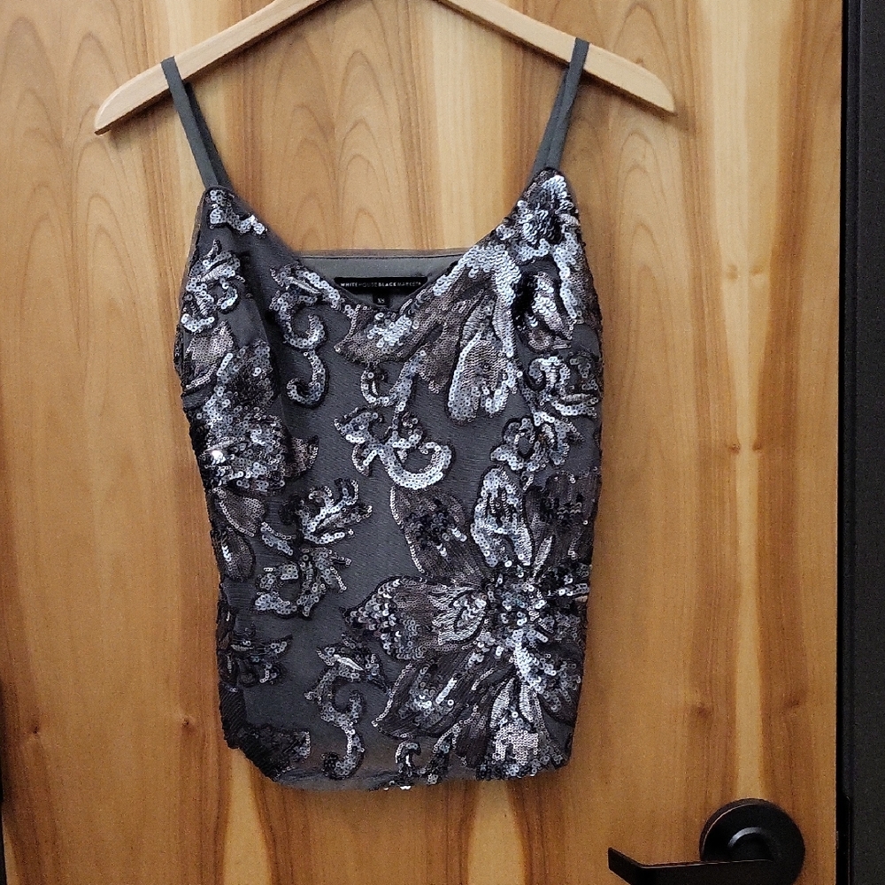 WHBM Women's Sequin Dress Top